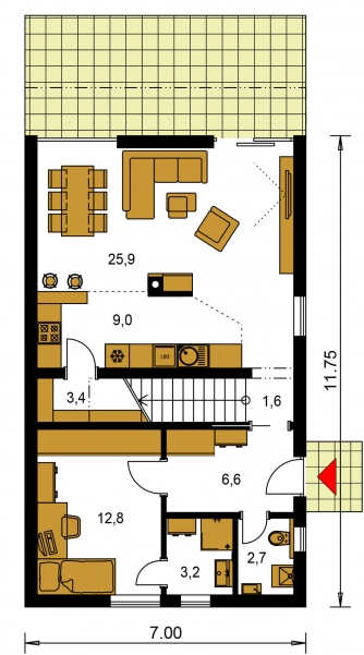 Plano de planta de la planta baja - TREND 297